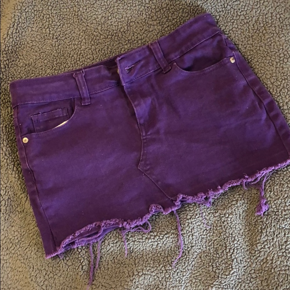 Adorable Purple Jean Skirt
